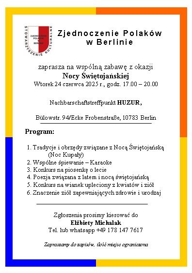 Noc Swietojanska Berlin 24.06.25