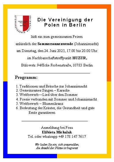 Noc Swietojnaska Zjednoczenie Polakow 24.06 DE