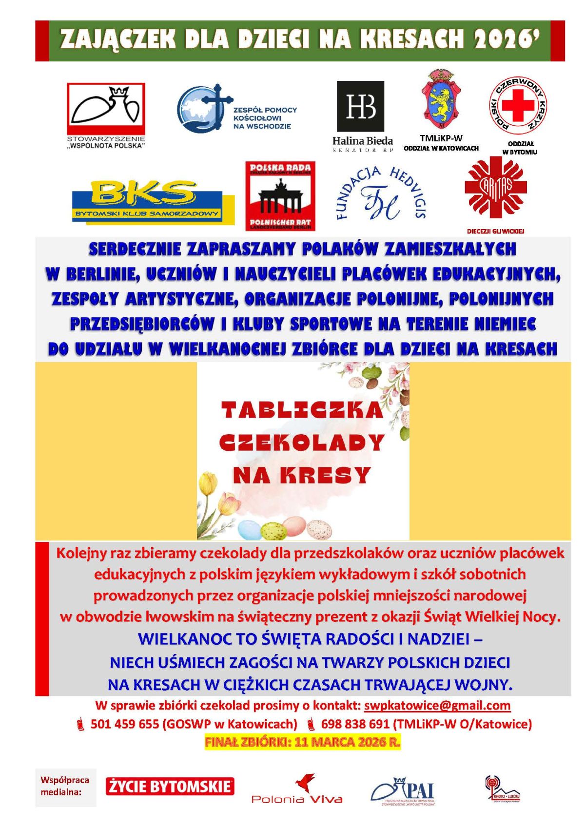 Tabliczka czekolady dal dzieci z Kresow